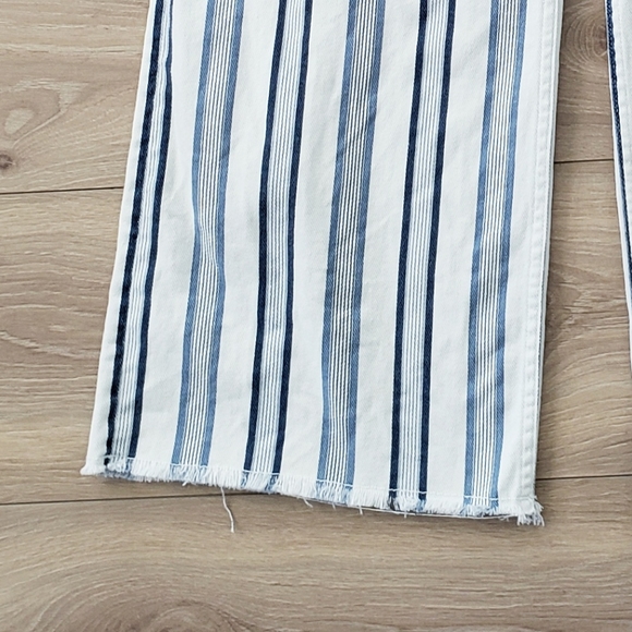 H&M Ankle Length Twill Pants blue white size 8 - Picture 9 of 10